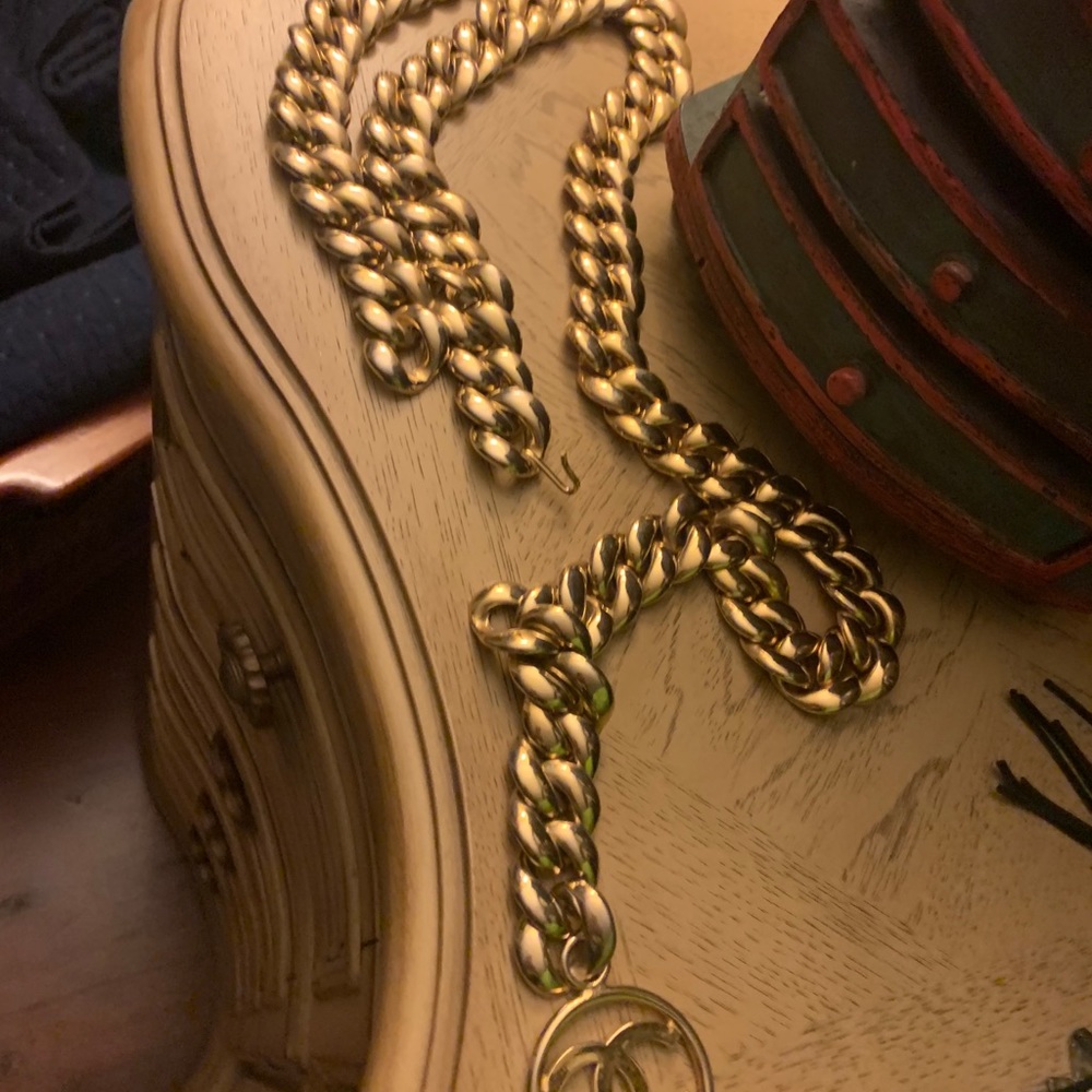 Chanel Vintage 1990 Chunky Chain Double Waist Belt - Picture 3 of 4